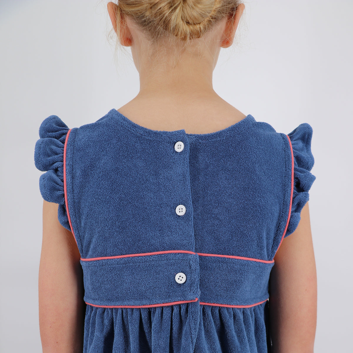 Girl’s Newport Navy French Terry Pinafore Dress