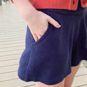 Women's Navy Knit Short