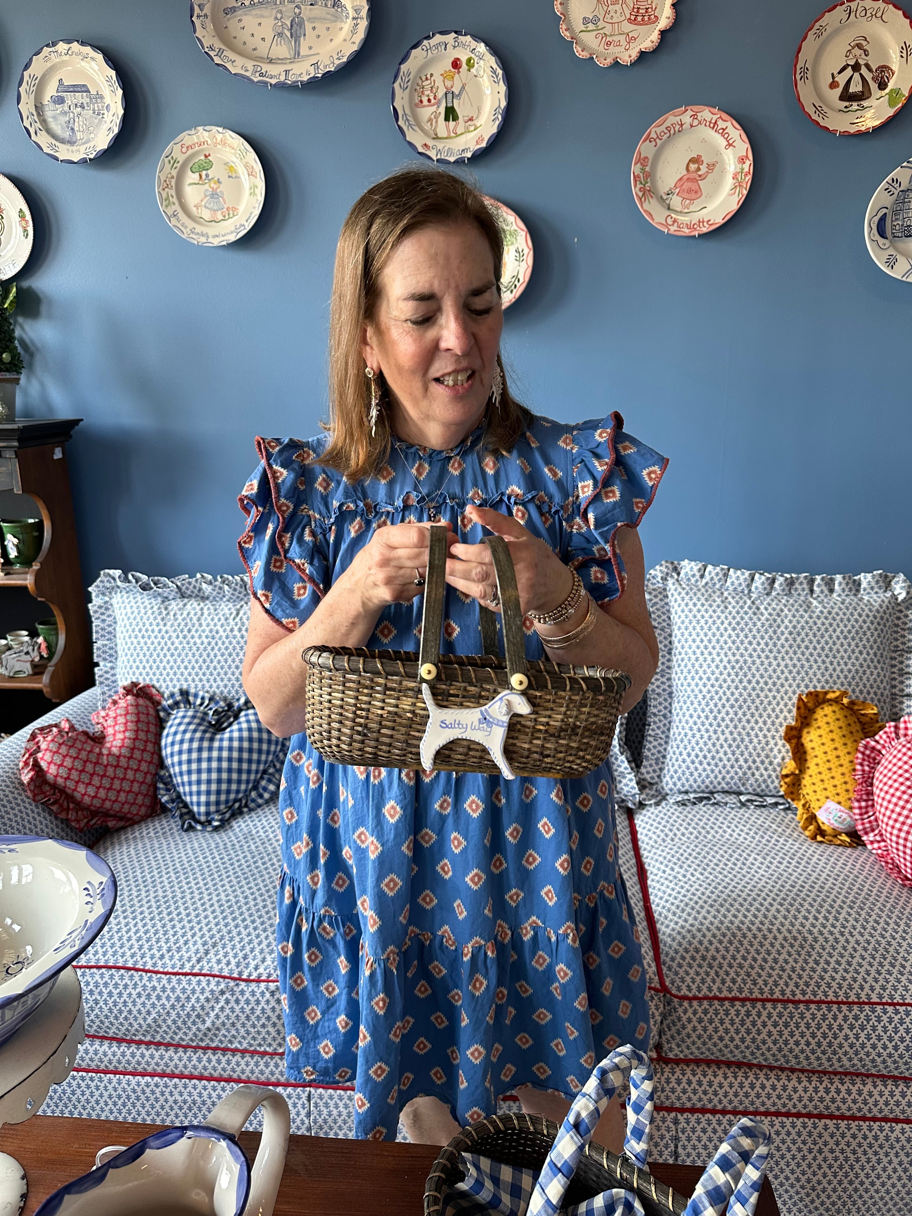 Nantucket Basket with Plaque