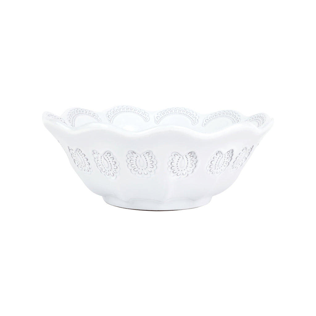 Incanto Lace Medium Round Bowl in White