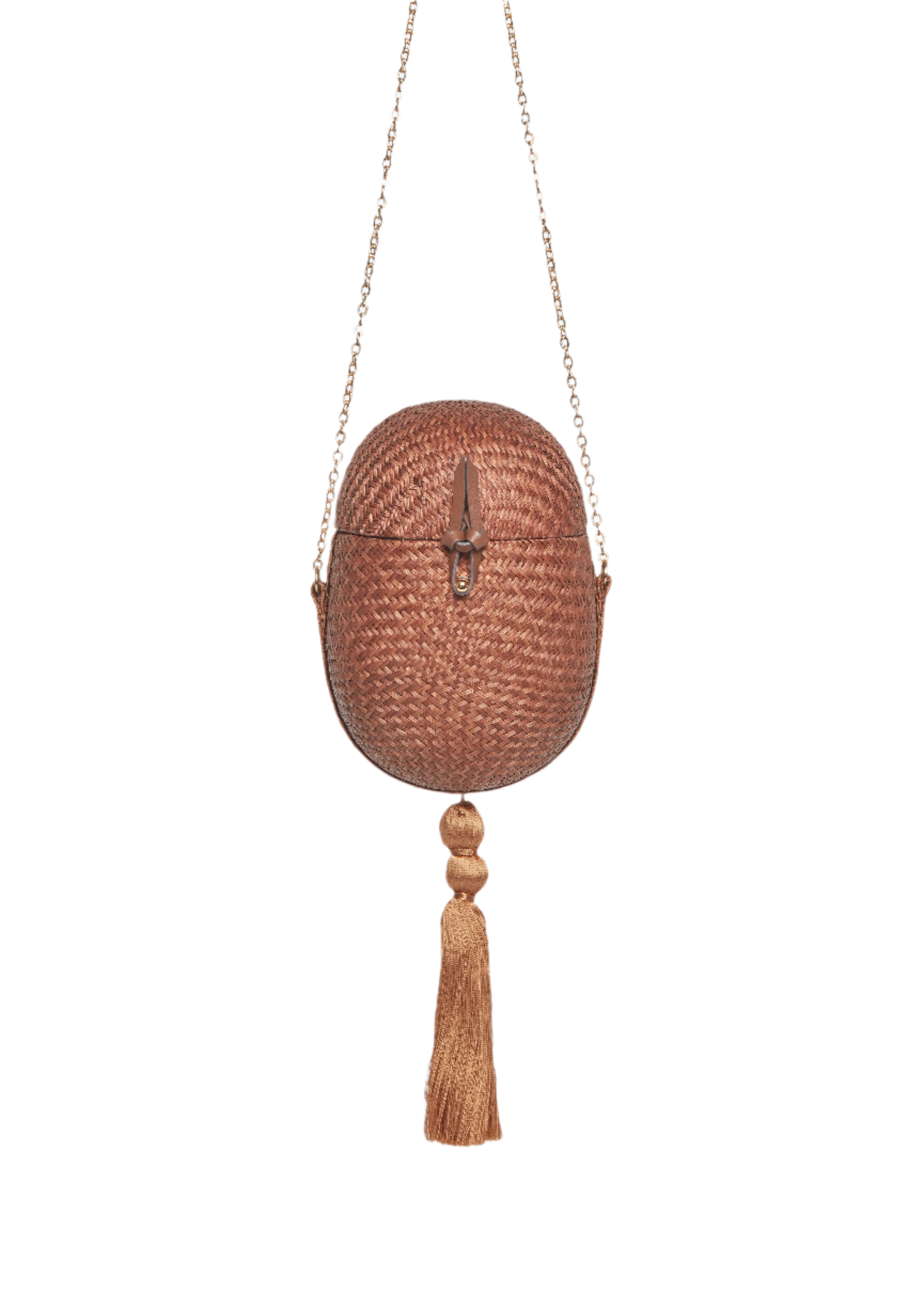 Itza Straw Egg Clutch Bag