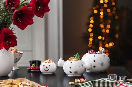 Christmas Toys Memory Snowman Jar in Multi