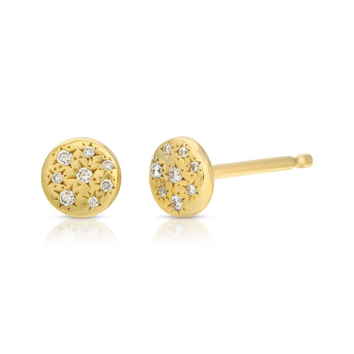 Imogen Studs - Small 18K Yellow Gold Diamonds
