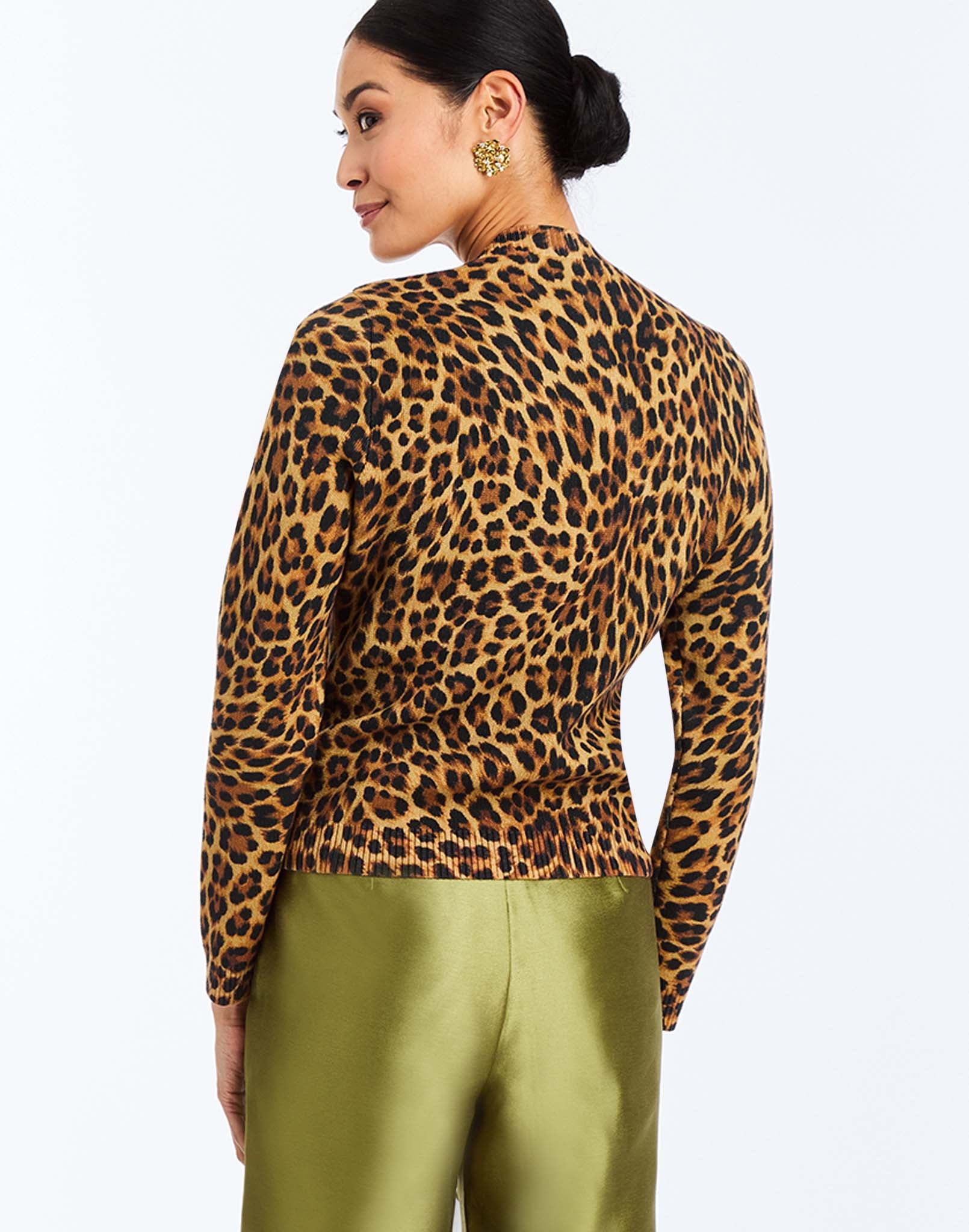 Isabel Cardigan in Leopard Brown