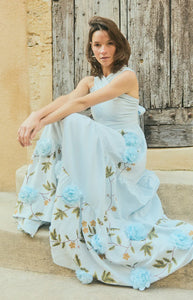 Isabel Dress in Lotus Garden Blue