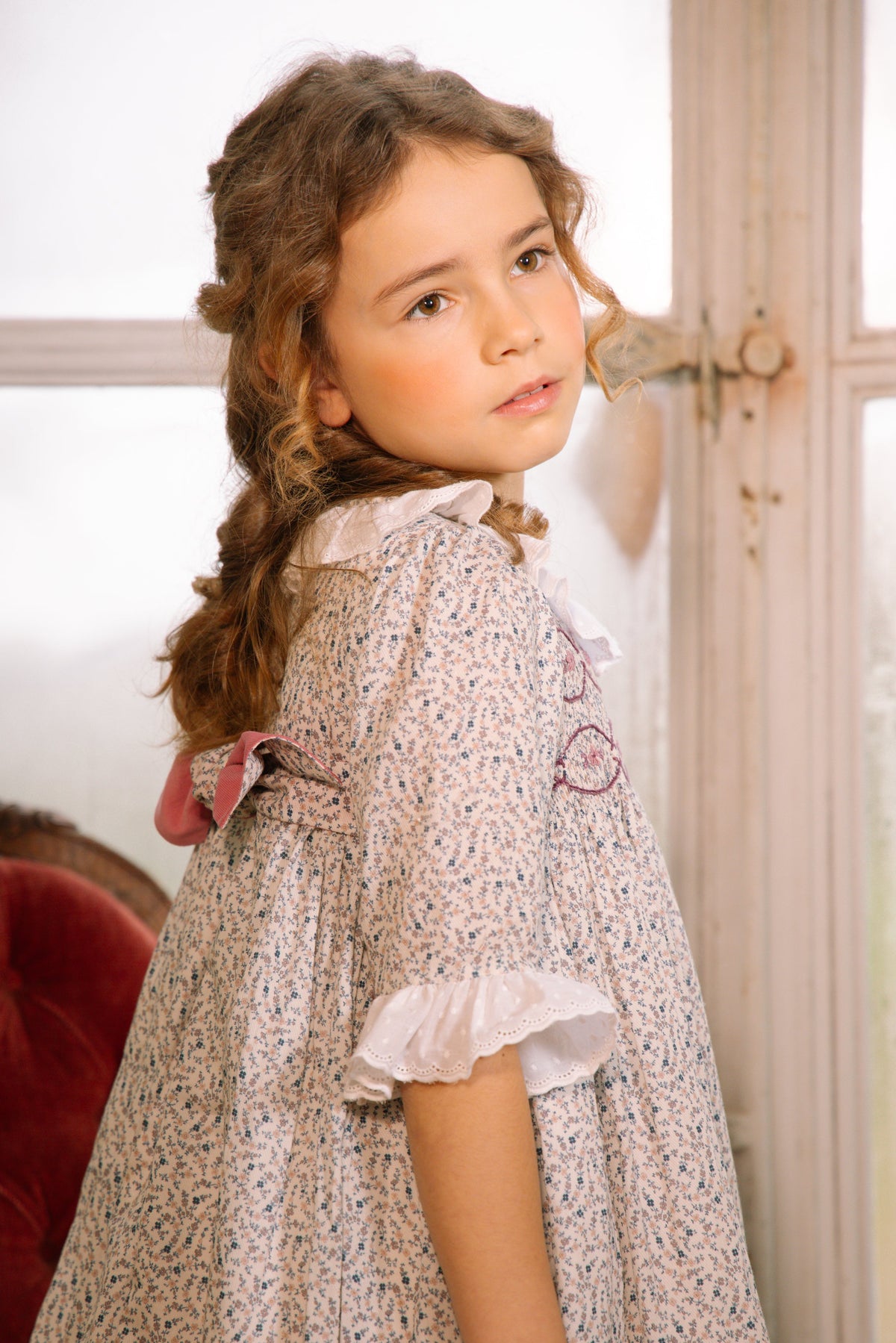 Isadora Floral Long Sleeve Smocked Dress
