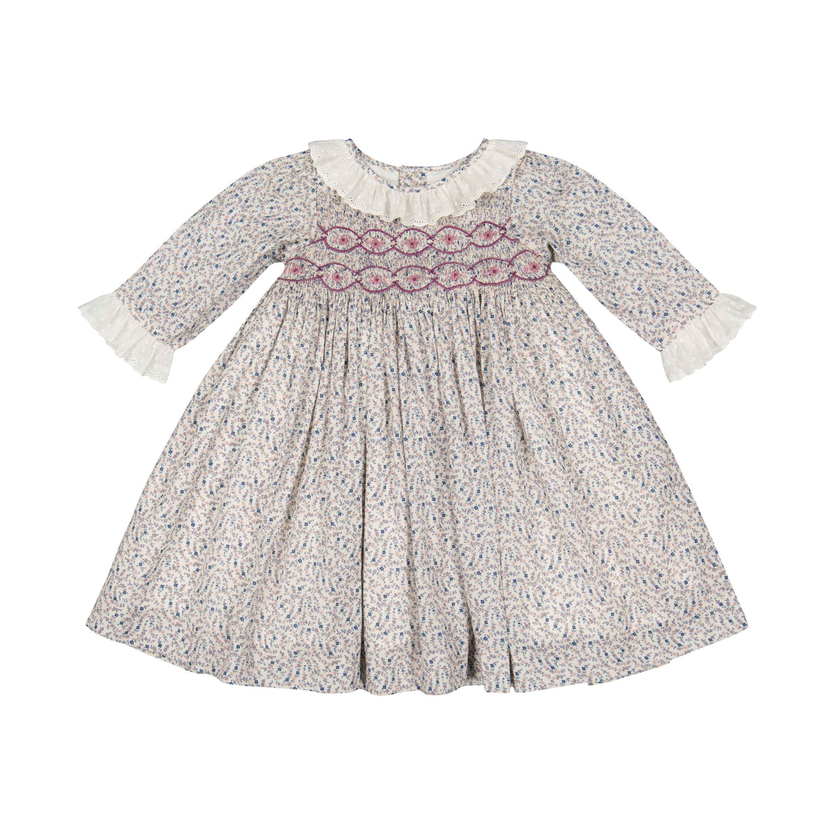 Isadora Floral Long Sleeve Smocked Dress