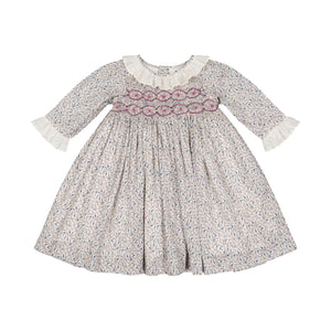 Isadora Floral Long Sleeve Smocked Dress