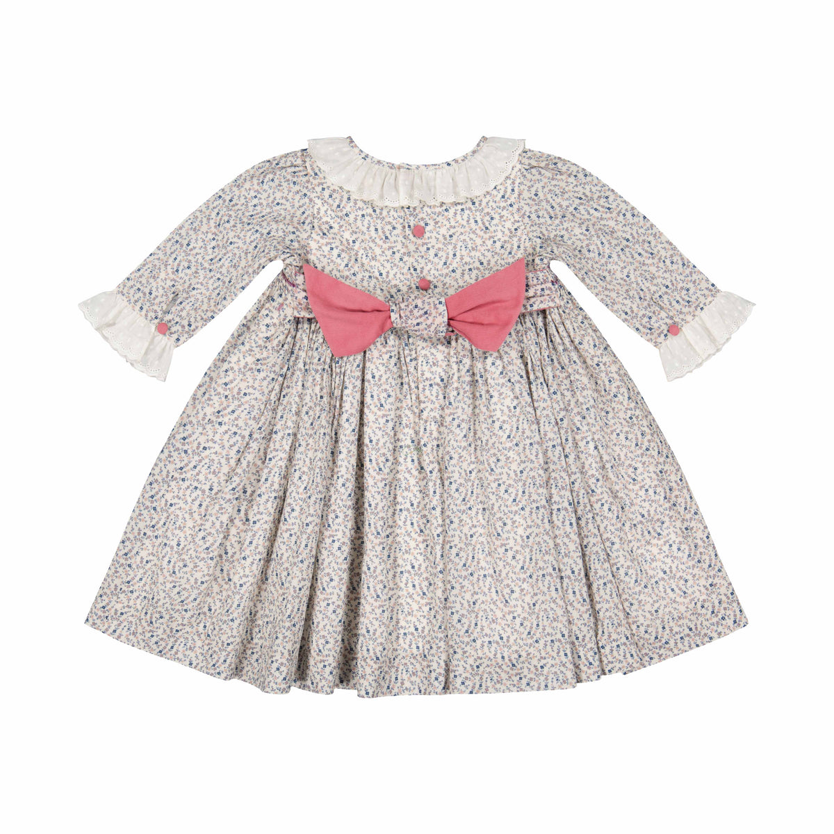 Isadora Floral Long Sleeve Smocked Dress