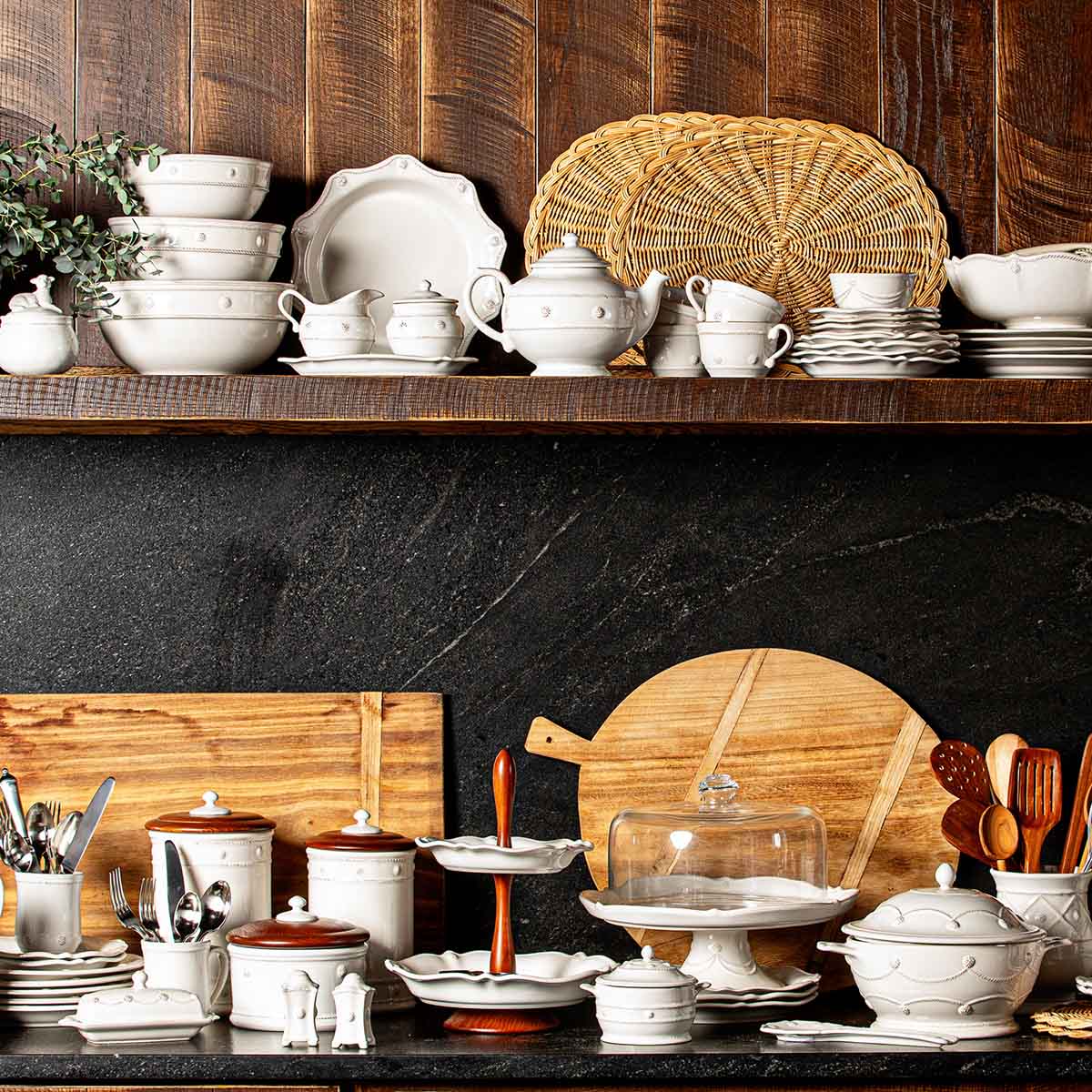 Berry & Thread Salt and Pepper, Set of 2 in Whitewash