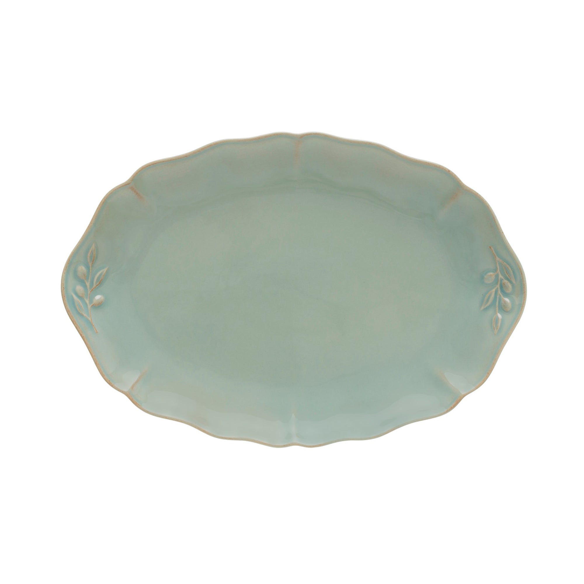 Alentejo Collection Oval Platter in Turquoise