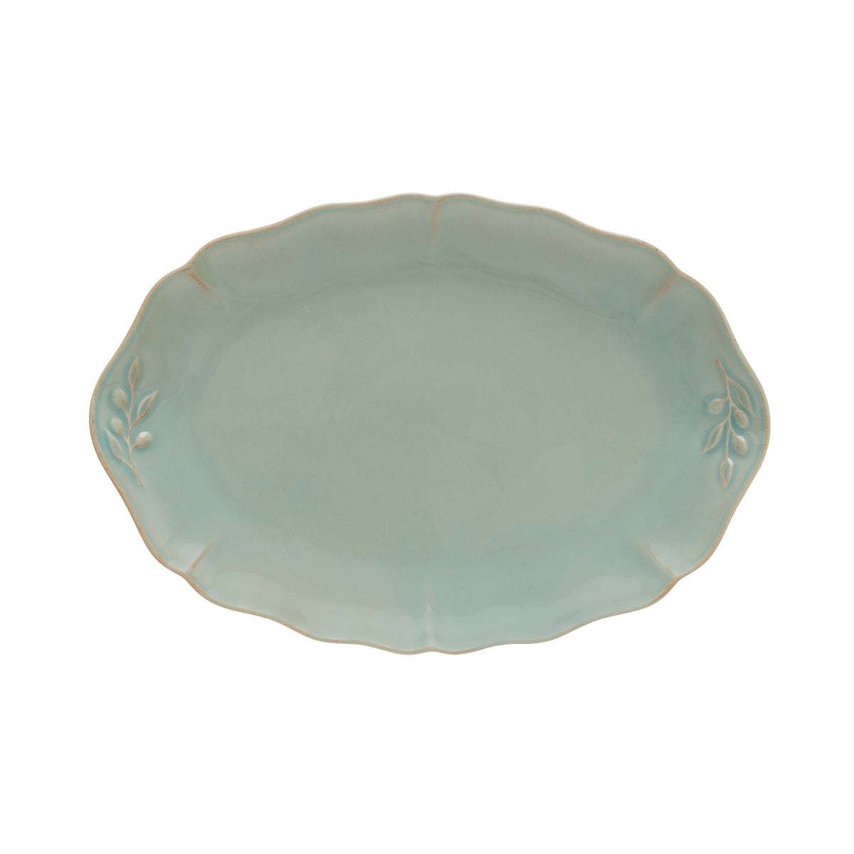 Alentejo Collection Oval Platter in Turquoise