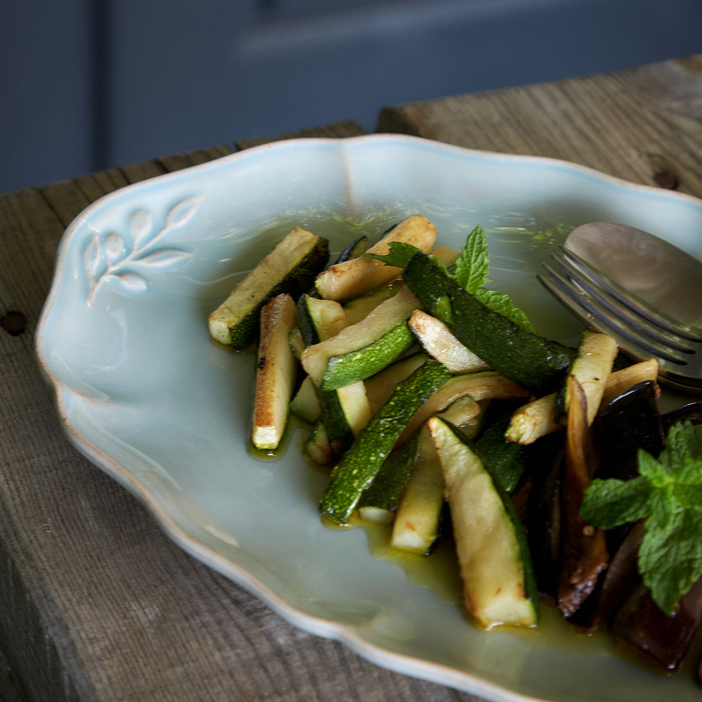 Alentejo Collection Oval Platter in Turquoise