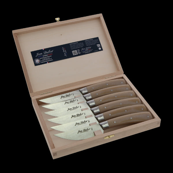 Bistronomie Steak Knives Ivory Micarta, Set of 6