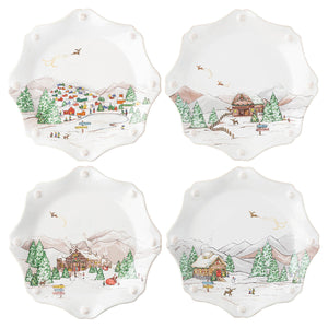 Berry & Thread North Pole Dessert/Salad Plate Assorted, Set of 4