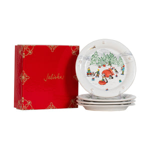 Berry & Thread North Pole Dessert/Salad Plate Assorted, Set of 4