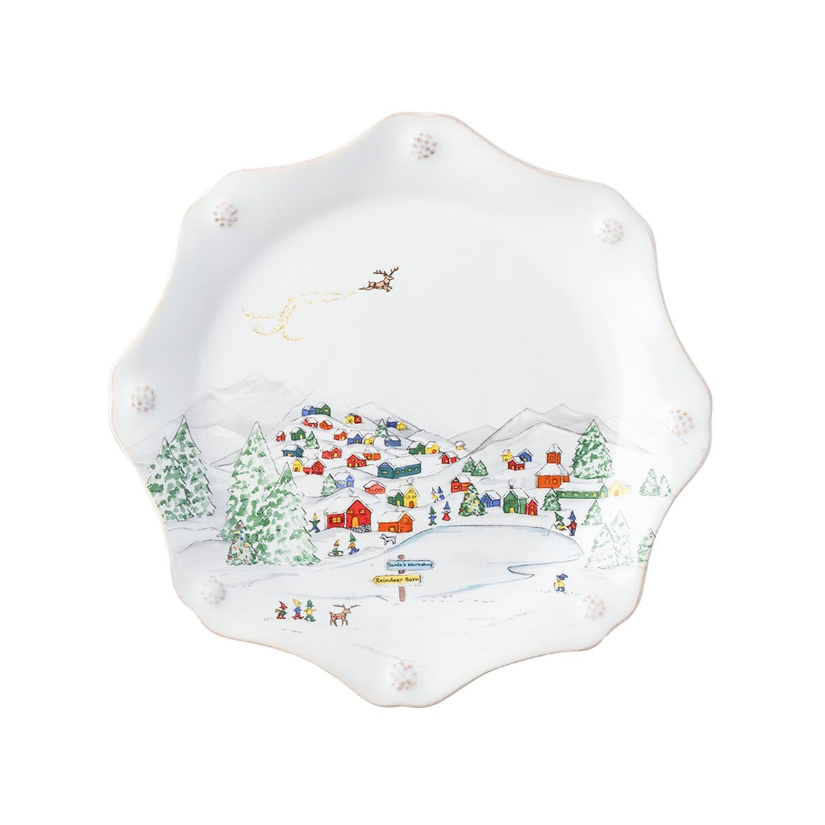 Berry & Thread North Pole Dessert/Salad Plate Assorted, Set of 4