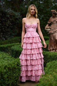 The Josephine Dress in Pink Peony Print