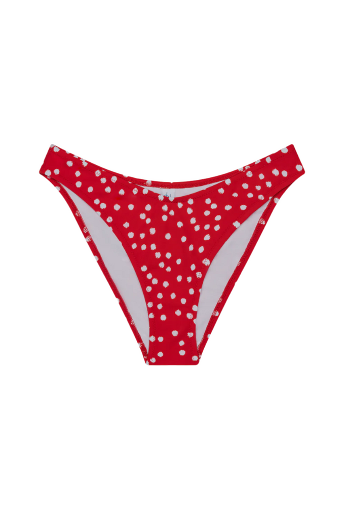 The Jane Bottom in Red Ikat Dot
