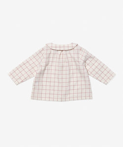 Jefferson Baby Shirt in Pomegranate Plaid