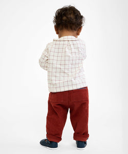 Jefferson Baby Shirt in Pomegranate Plaid