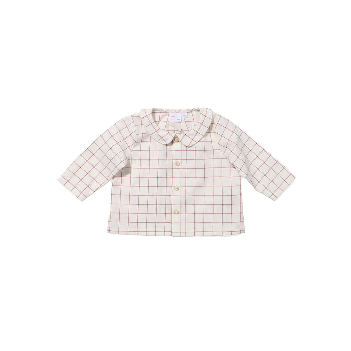 Jefferson Baby Shirt in Pomegranate Plaid