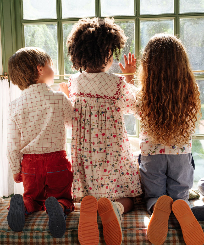 Jeffie Shirt in Pomegranate Plaid