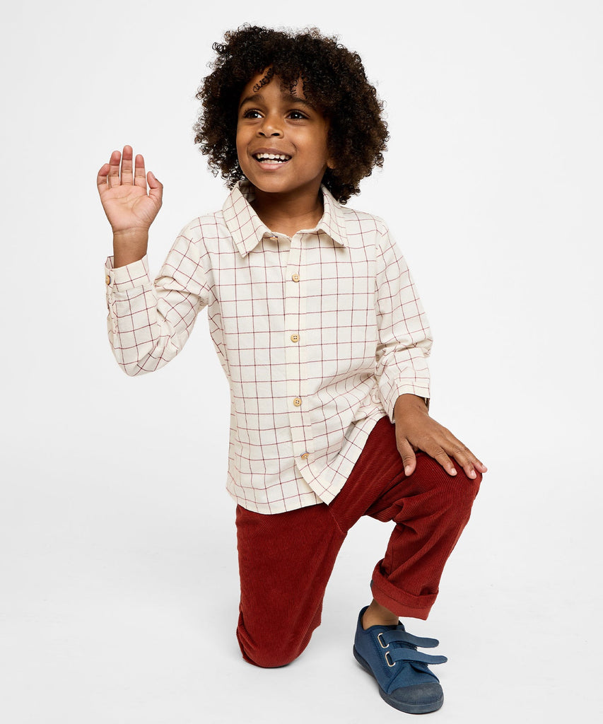 Jeffie Shirt in Pomegranate Plaid