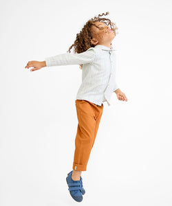 Jeffie Shirt in Sage Chevron Stripe