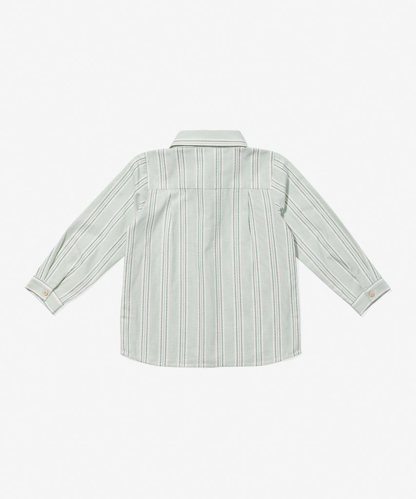 Jeffie Shirt in Sage Chevron Stripe