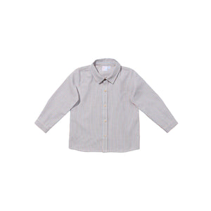 Jeffie Shirt in Indigo Linen Stripe