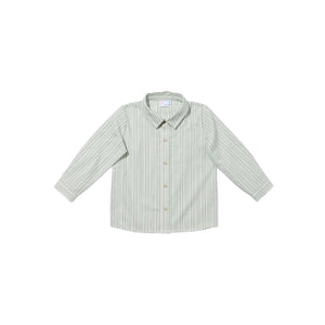 Jeffie Shirt in Sage Chevron Stripe