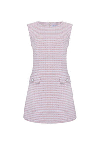 The Jessica Dress in Pink & White
