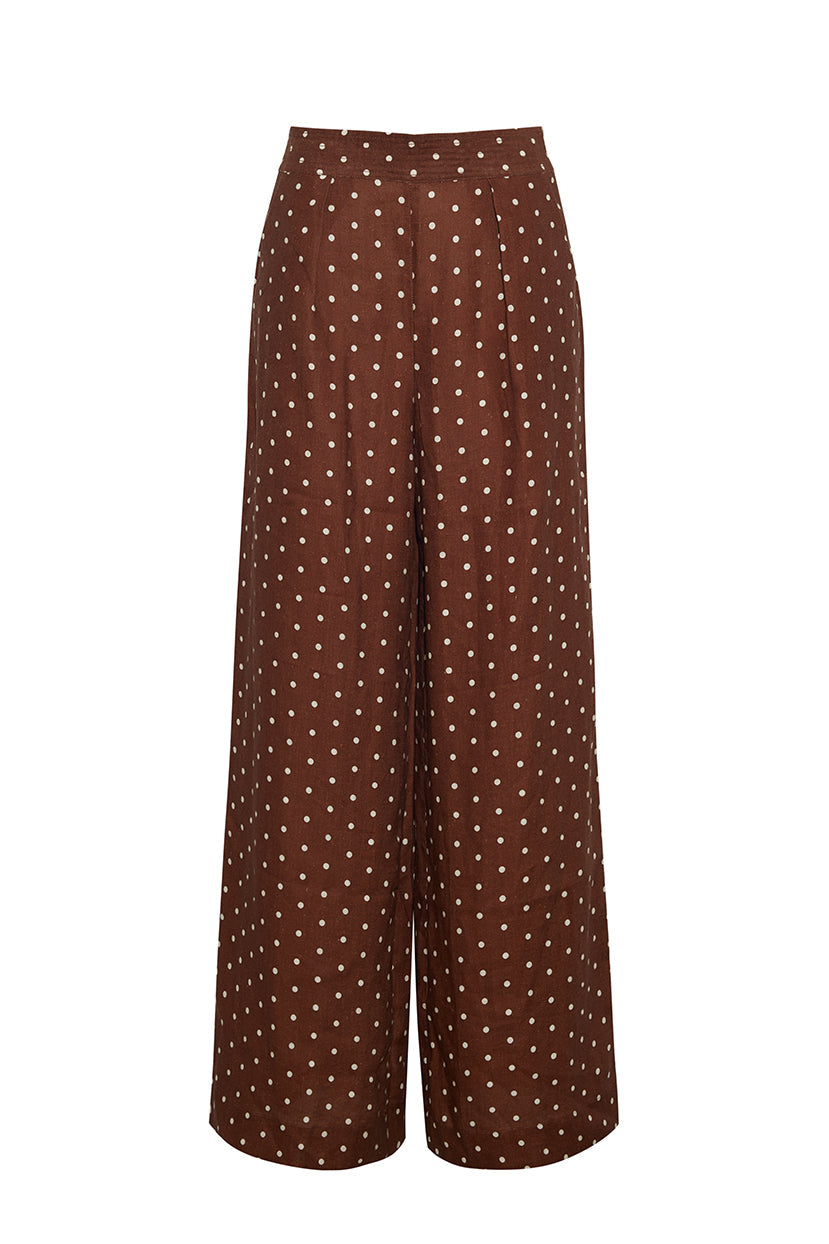 Josephine Pant in Dots Khaki
