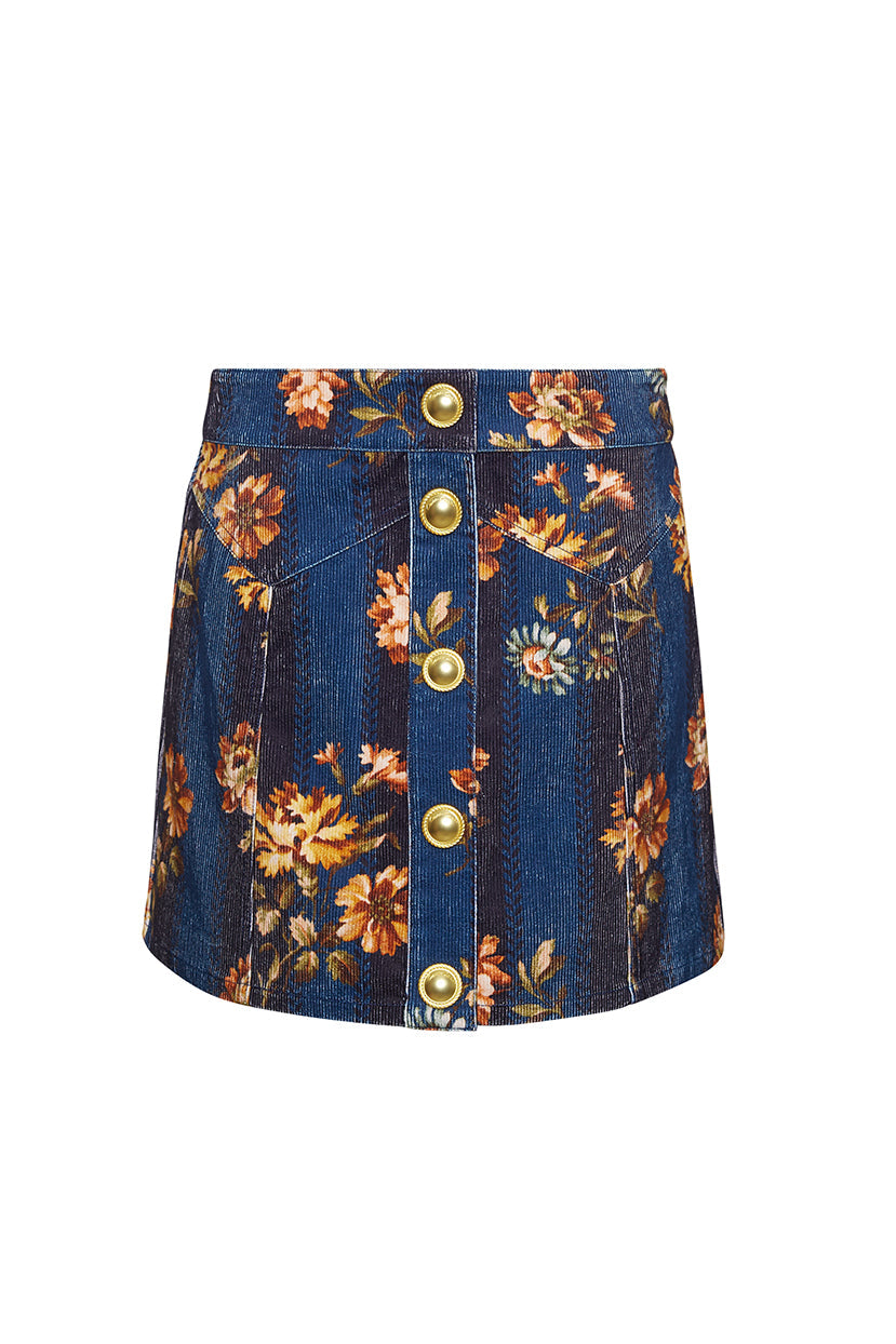 Juniper Skirt in Amour Flora Navy