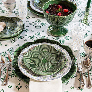 Le Panier Mystic Knot Charger/Platter in Basil