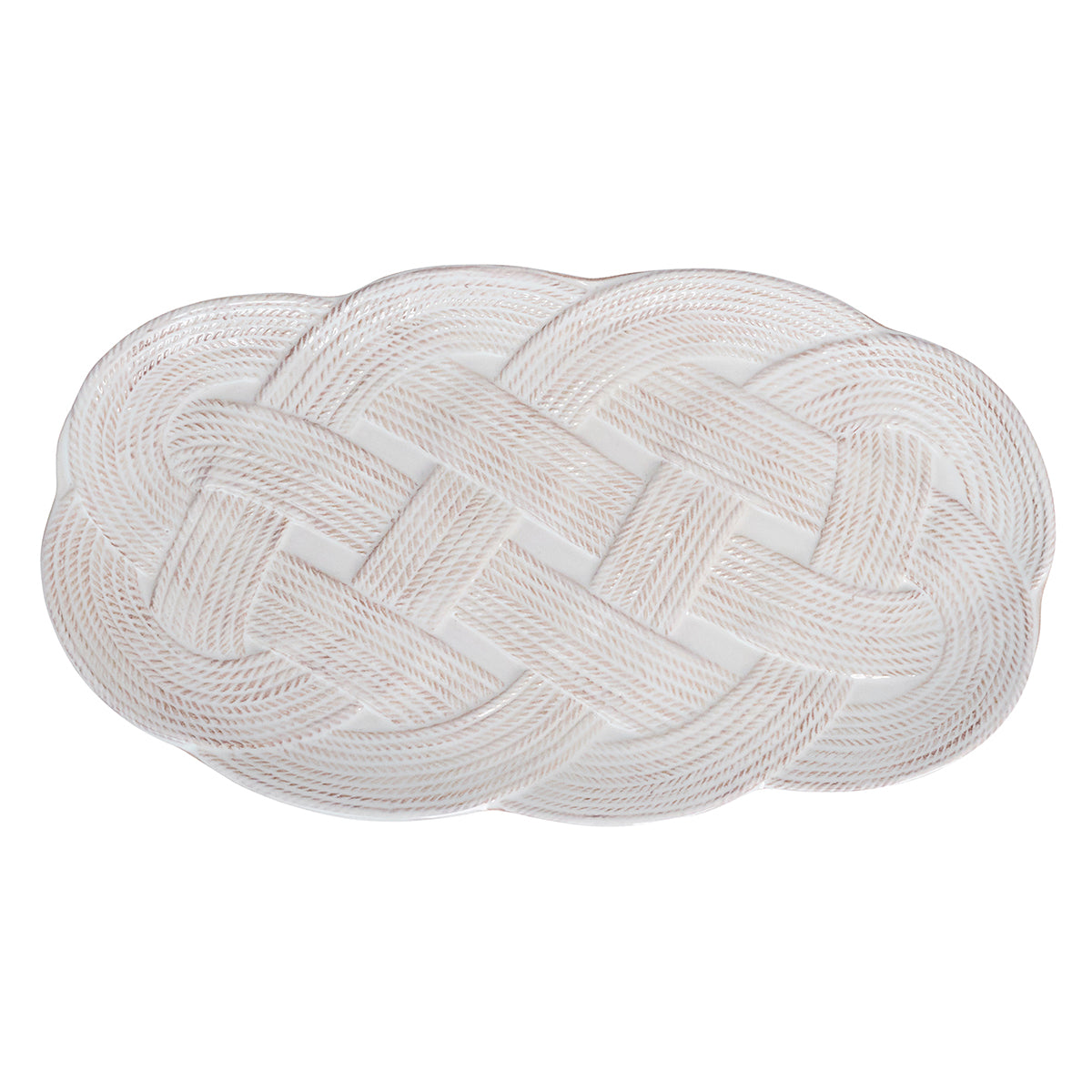 Le Panier Mystic Knot 15" Hostess Tray in Whitewash