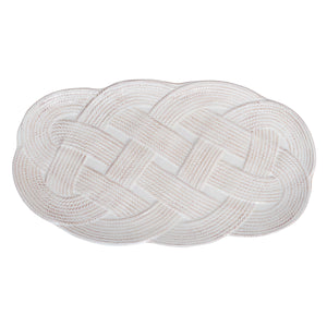 Le Panier Mystic Knot 15" Hostess Tray in Whitewash