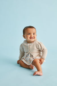 Cashmere Lurex Cardigan In Blush