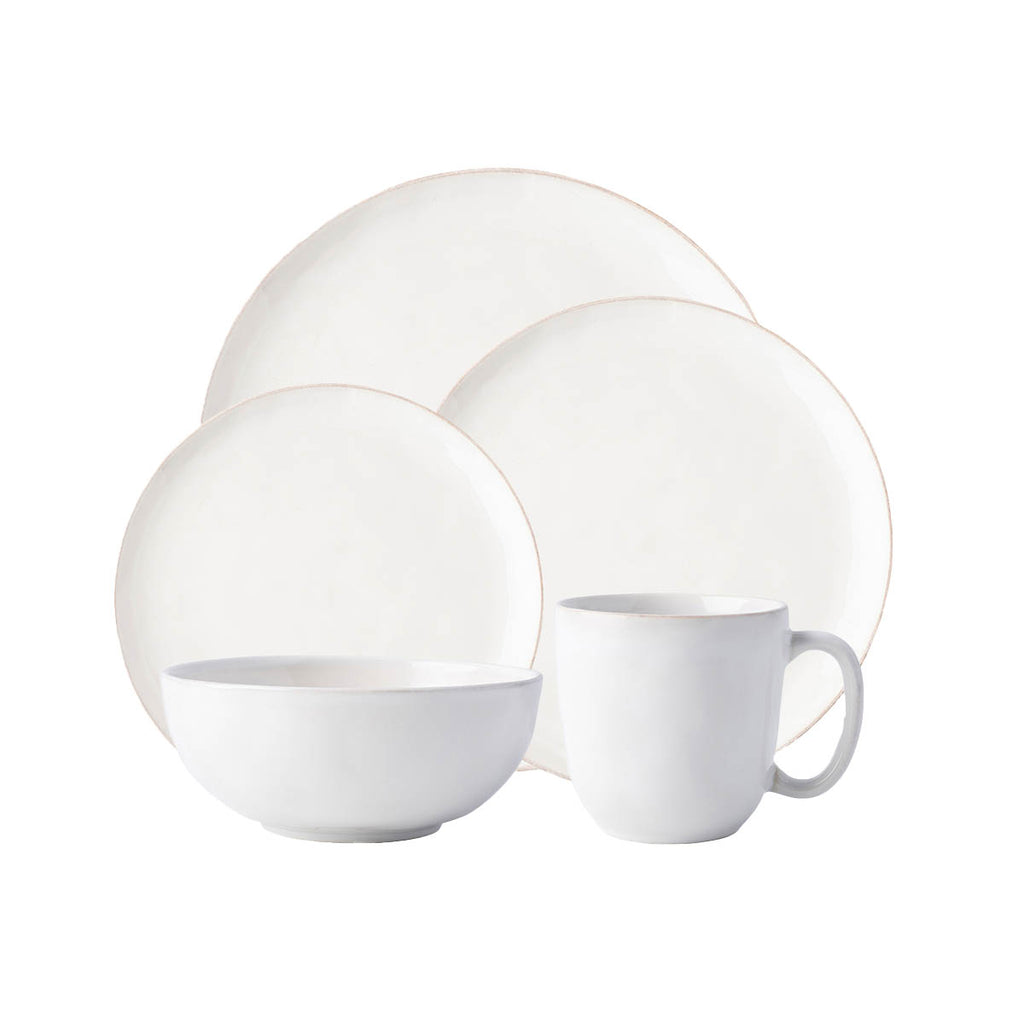 Puro Coupe 5-Piece Place Setting in Whitewash