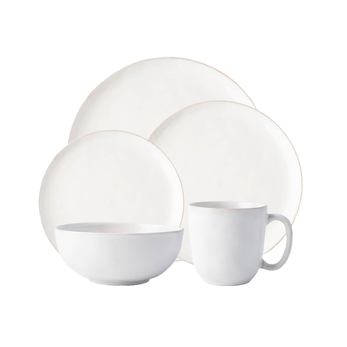 Puro Coupe 5-Piece Place Setting in Whitewash