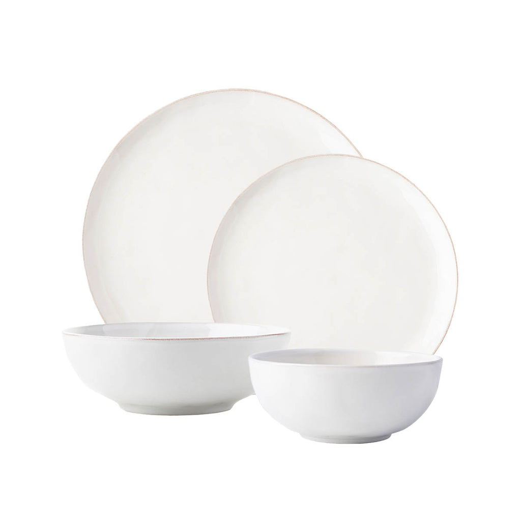 Puro Coupe 4-Piece Place Setting in Whitewash