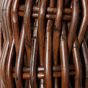 detail of rattan mirror frame