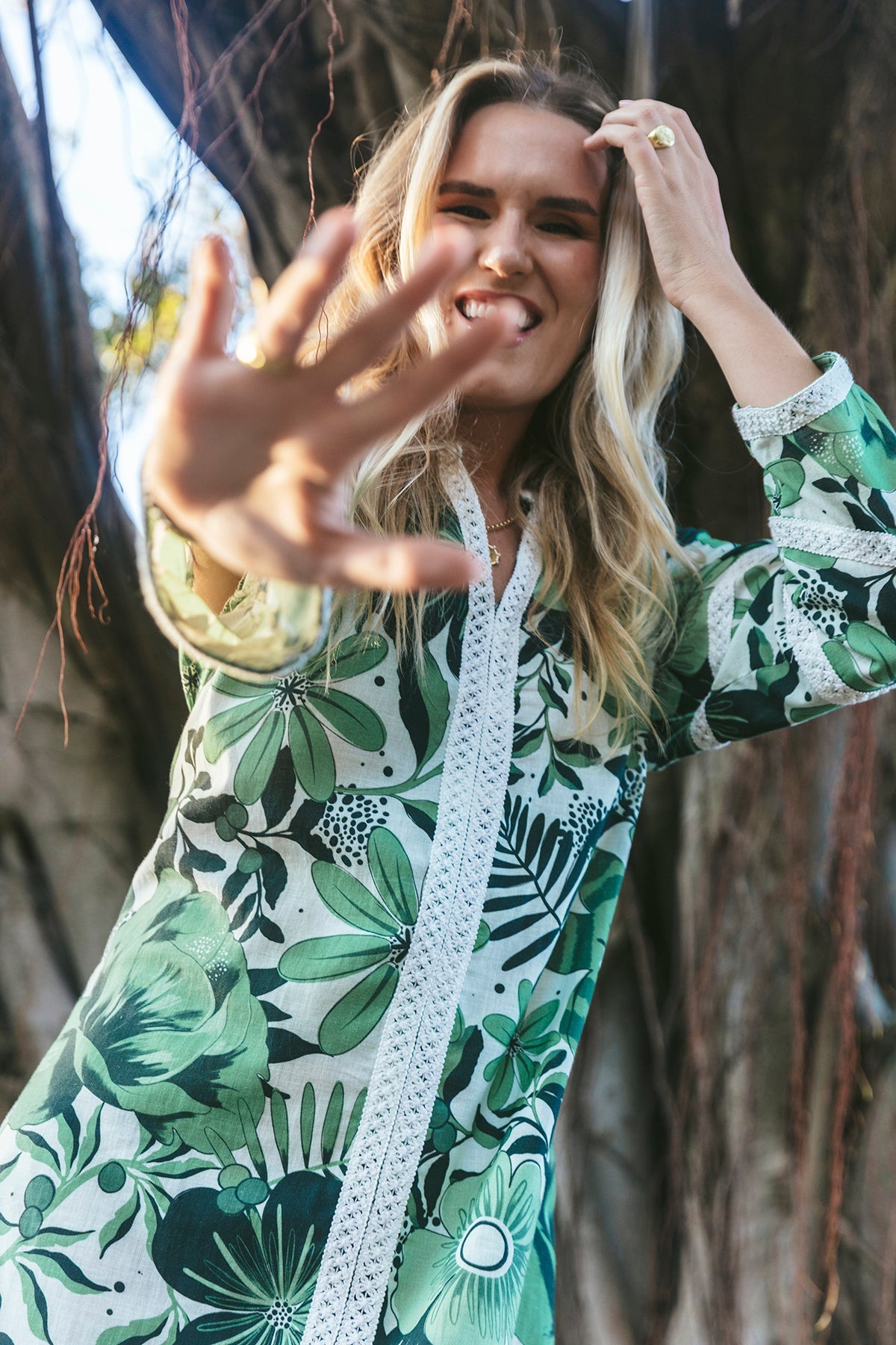 Bardot Caftan Joy in Green