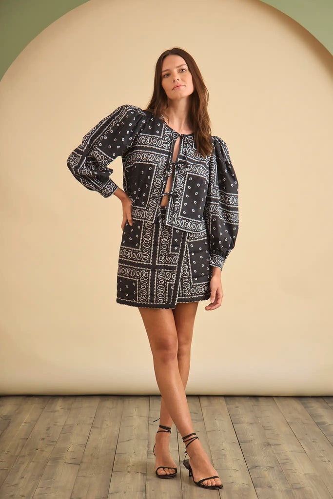 Katie Top in Aces Wild Black