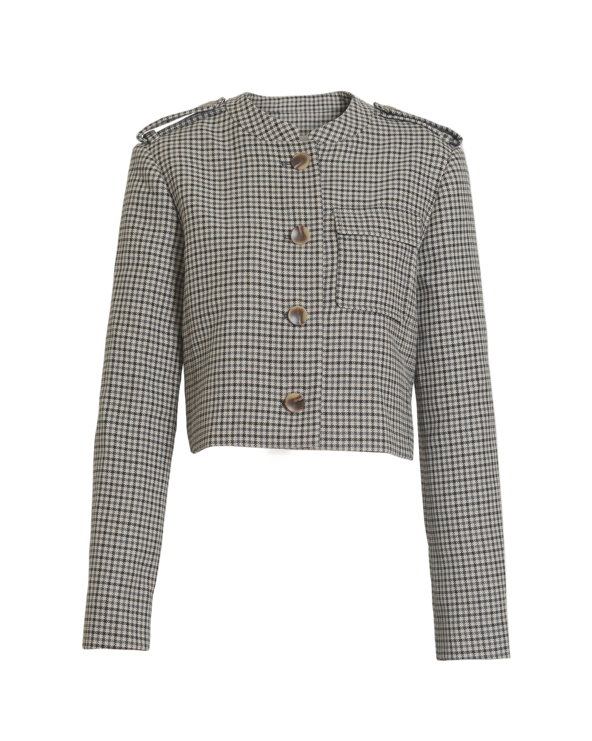 Kerrin Jacket in Dark Khaki & Maritime Blue Multi