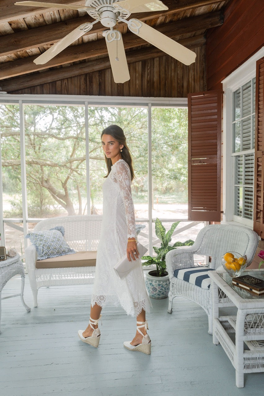 Lumiere Midi Dress in White