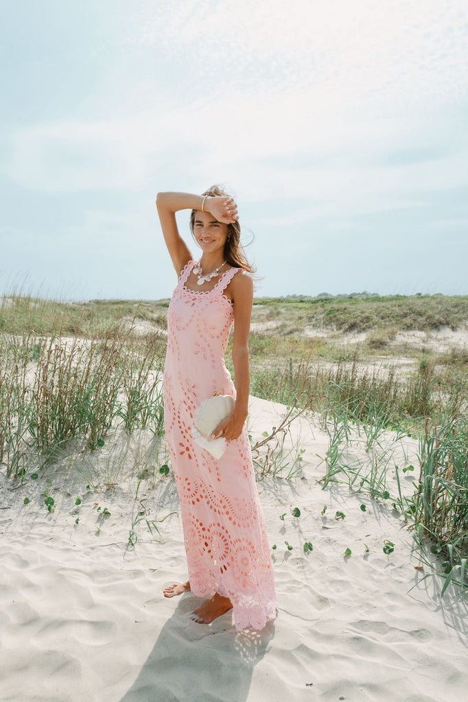 Le Bouquet Maxi Dress in Pink