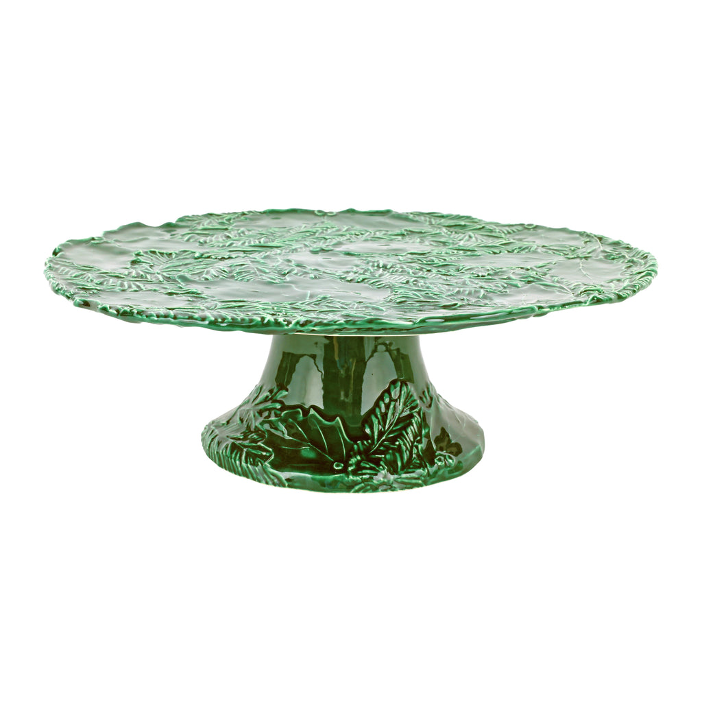 Lastra Holiday Figural Cake Stand in Green