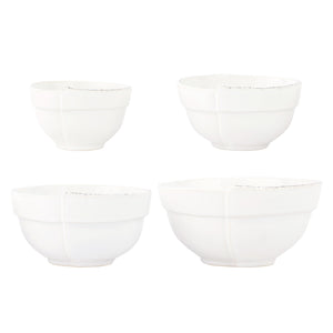 Lastra White Assorted Prepping Bowls, Set of 4